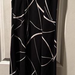 White on Black Long Dress by S.L. Fashion size Small