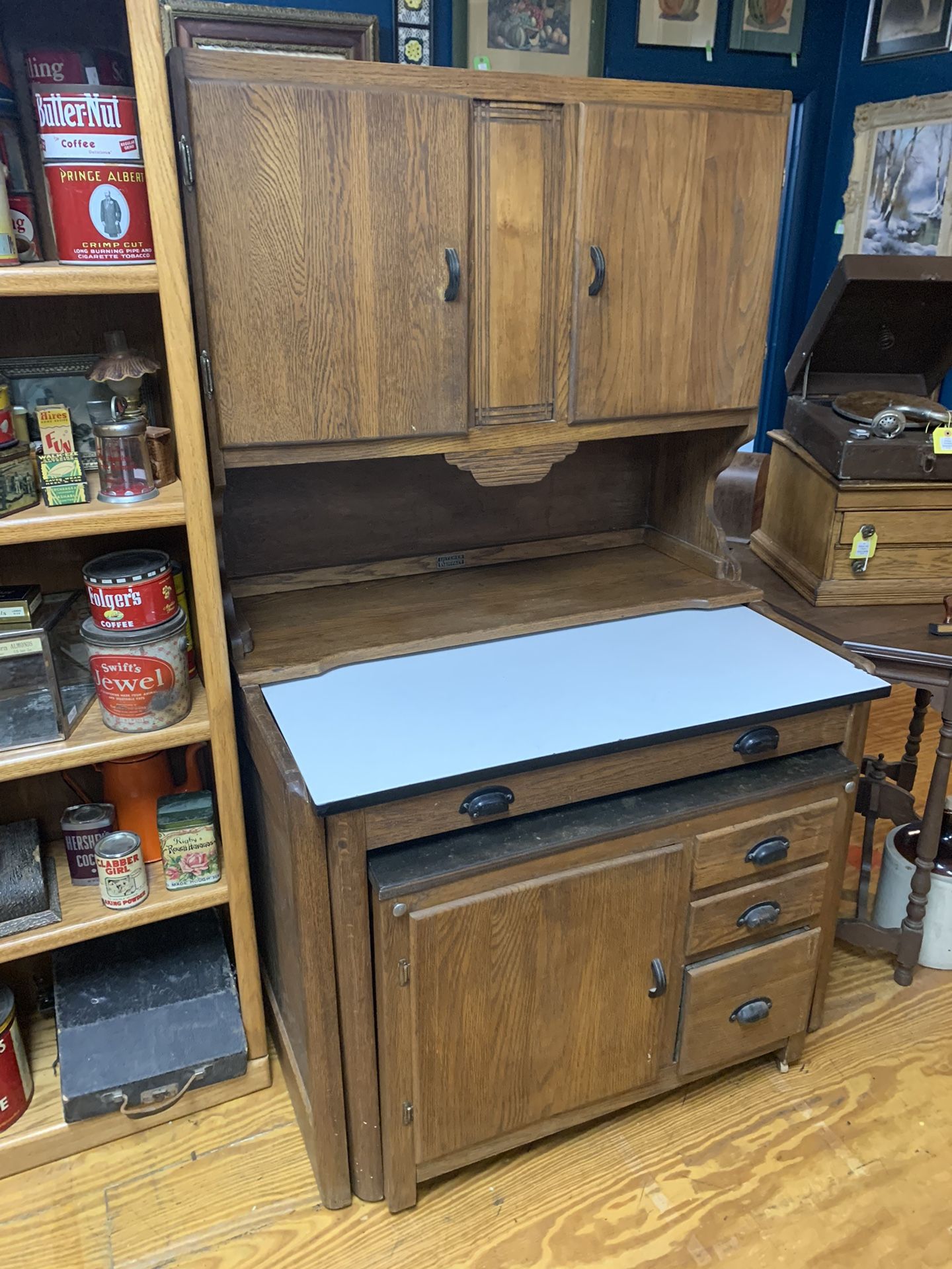 Antique Enamel Top Kitchen Kompact Cabinet