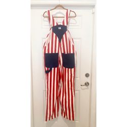 Red white and store blue liberty overalls