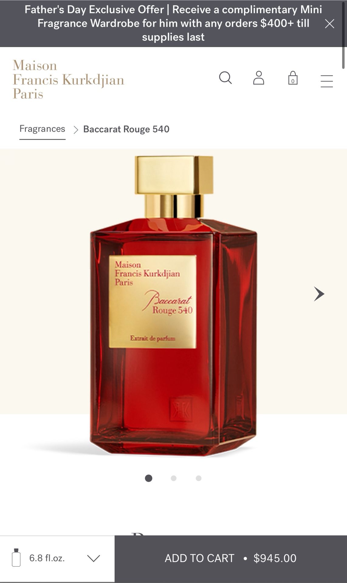 Baccarat Rouge 540