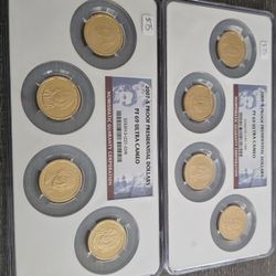 LOT - 2007-S & 2008-S Presidential $1 Dollars 4 Coin Proof Set NGC PF69 UCAM 