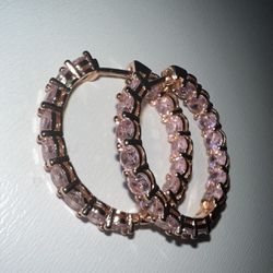 Pink Mini Hoop Earrings 