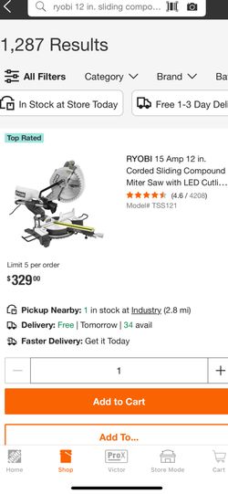 Ryobi Sliding Compound Saw