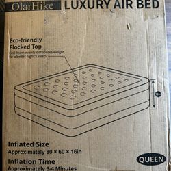 OlarHike Inflatable Queen Air Mattress - Built In Pump 16” 
