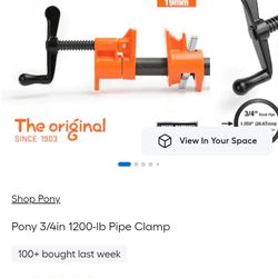 PRICE DROP! Made in the USA pipe/bar clamps 3/4". Multiple sets(read ad for details)