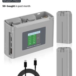 Mini 4K/2 Battery Charging Hub and 2 Pack 2400mAh Intelligent Flight Battery DJI