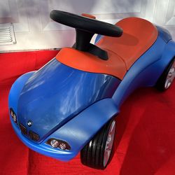 BMW SPORT Z3 BABY RACER BLUE ORANGE TODDLER KIDS TOY CAR RIDE ON MADE IN GERMANY OEM by