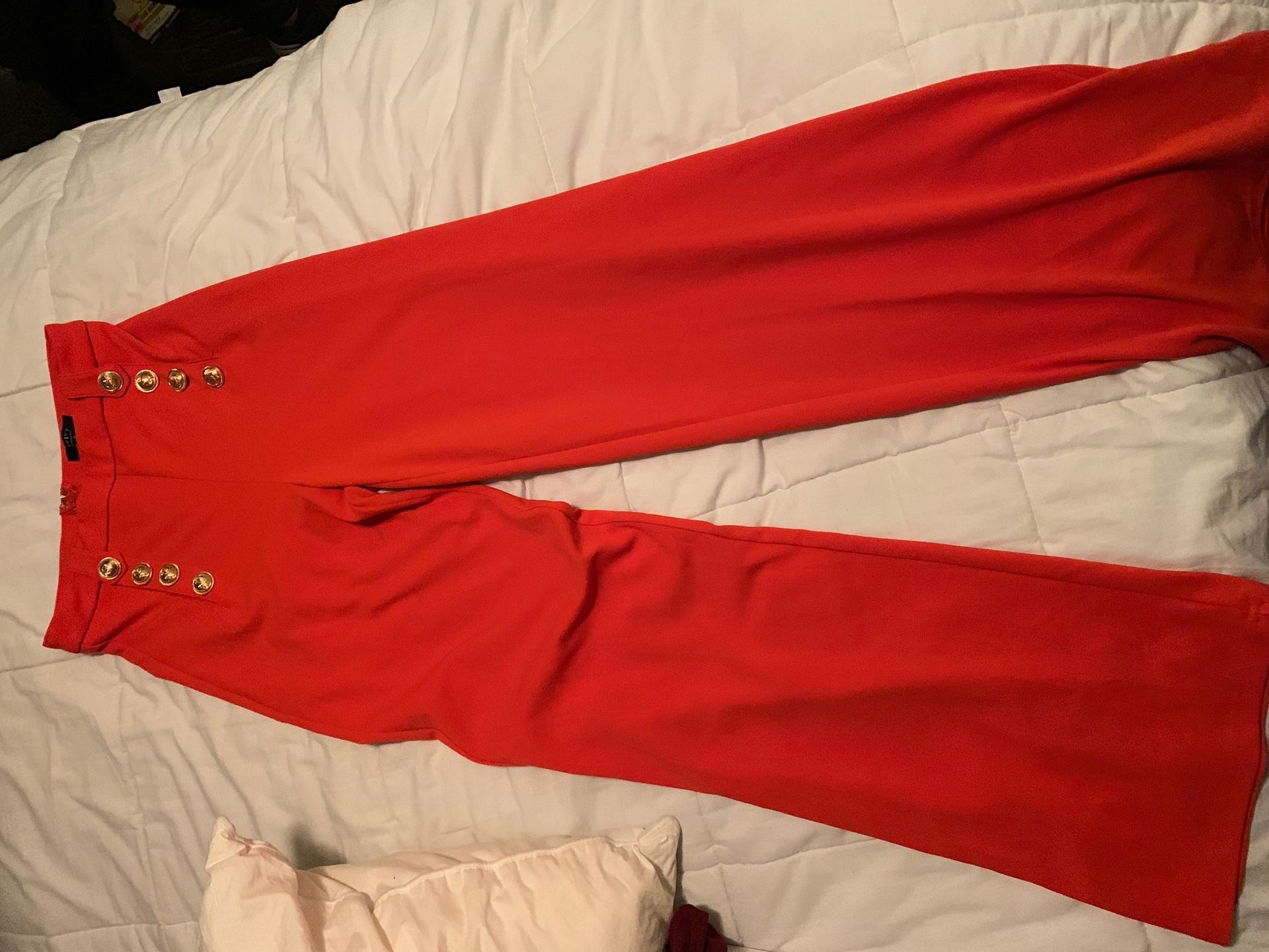 Orange loose pants size medium