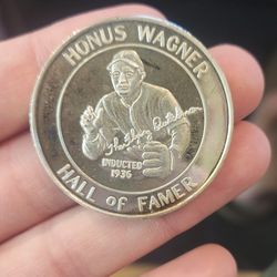 Vintage 1oz Silver .999 Fine Silver Honus Wagner Hall of Fame
