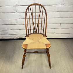 Henry Steul & Sons Windsor Rush Chair Antique USA Rare
