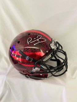 Patrick Mahomes Autographed Football Helmet Never Quit Edition