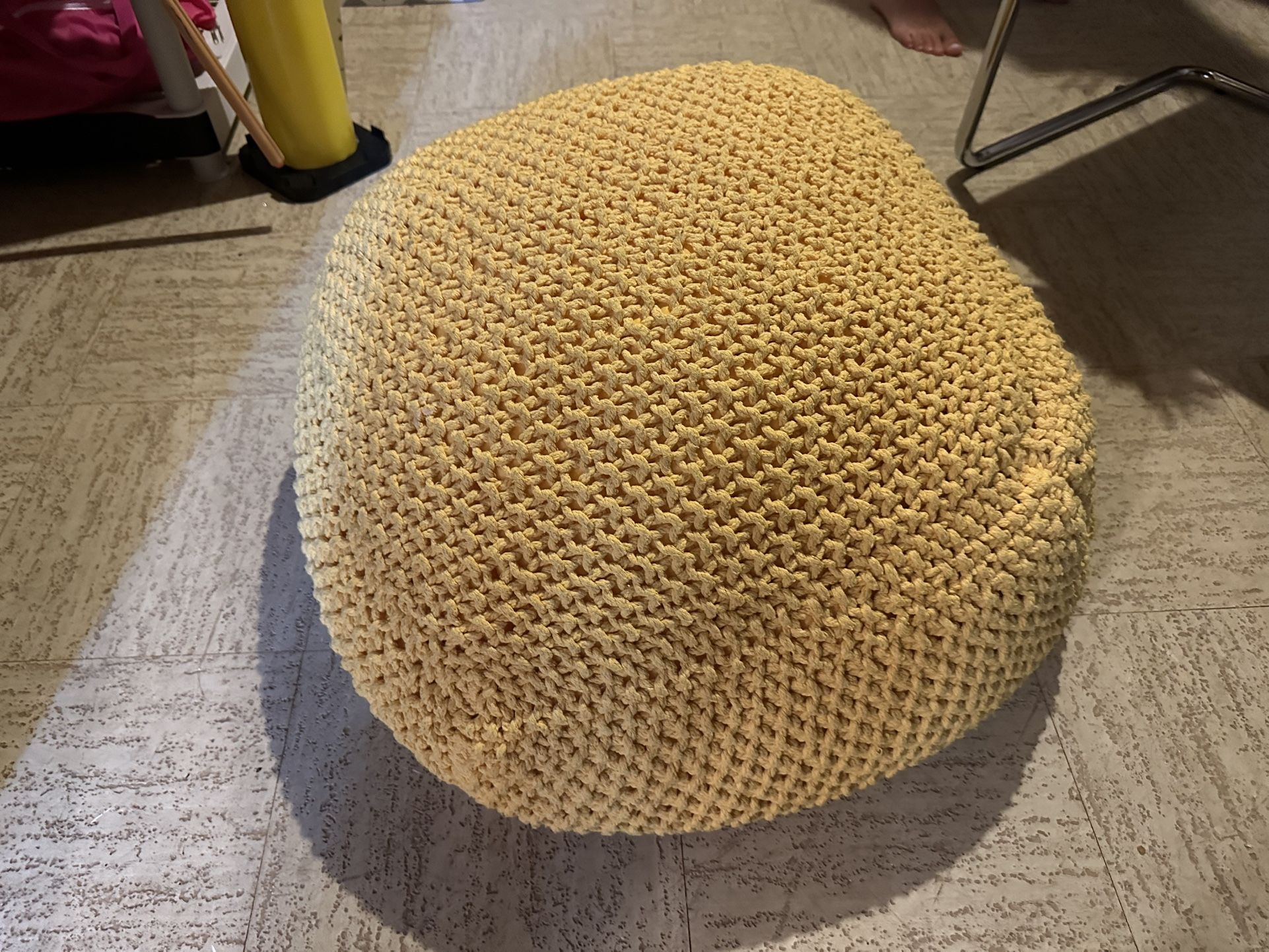 Floor Yellow Pouf