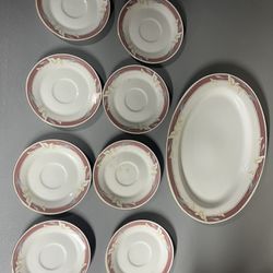Majesty Collection Taupe Fantasy 8394 China Plates (x9)