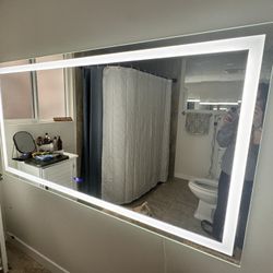 Apex 72" W x 36" H LED Bathroom Large Light Led Mirror,Anti Fog,Dimmable