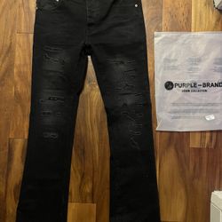 Black Flared Purples