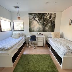 IKEA Twin Beds With Mattresses