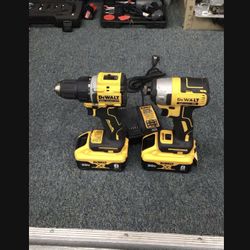Dewalt 20v Tool Kit  Brushless Drill & Impact  Driver 2 Batteries 8ah & 6ah With Charger 💵  💳  💵  Cash and Card Accepted