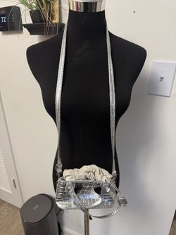 Silver Crossbody Handbag 