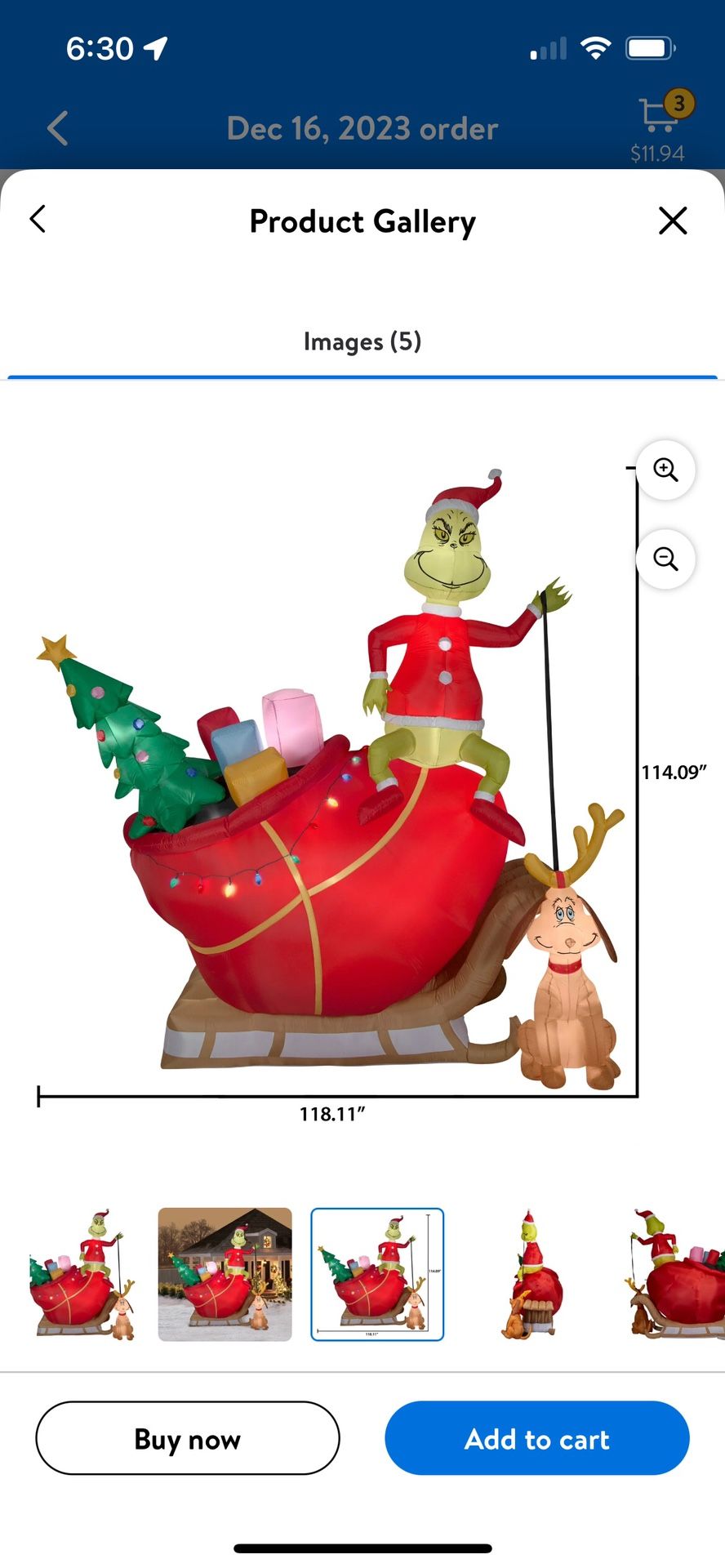 12ft Airblown Inflatable Grinch & Max