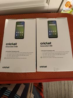 2 cellphones Cricket Innovate E 5Gs