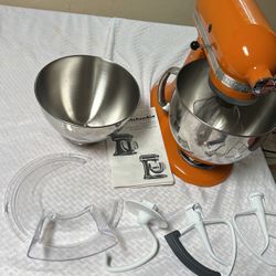 220 Volt KitchenAid Artisan Stand Mixer - Tangerine