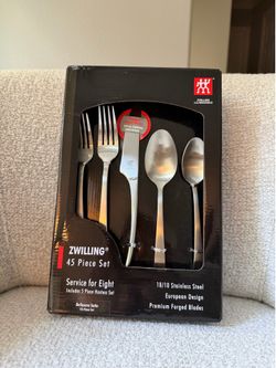 ZWILLING Bellaserra Satin 45pc 18/10 Stainless Flatware Set, Service for 8