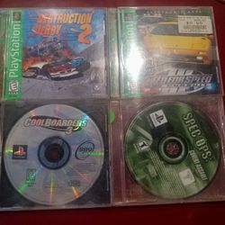 PS1 Game Bundle (Coolboarders, Destruction Derby, Spec Ops, Need For Speed)