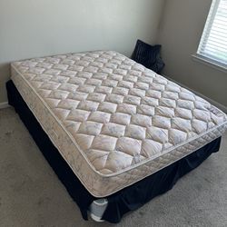 Queen Size Bed With Box Spring  And Frame