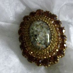 Antique Brooch Signed