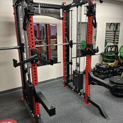 Vesta Fitness PRO SERIES Ultimate Half Rack Functional Trainer w/Smith Machine Bar | 320lb Stack | Gym Equipment | Fitness | Commercial | Squat Rack 