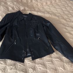 New embellished Women’s Leather Harley Davidson Jacket