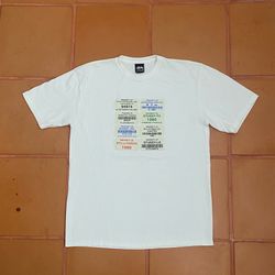 Stüssy white codes fw24 t shirt size large
