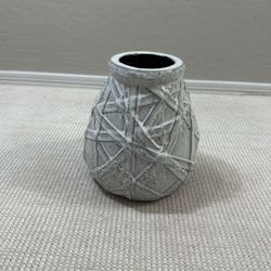 Heavy Terracotta White Glaze Vase