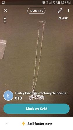 Harley Davidson motorcycle necklace