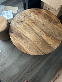 Wood coffee table