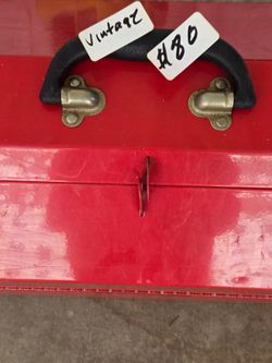 Vintage Husky metal toolbox large
