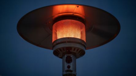 BTExpert 50,000 BTU Bronze Patio Heater – Stainless Steel, Table Design, Wheels, CSA Certified 