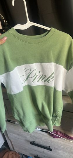 Green pink sweater