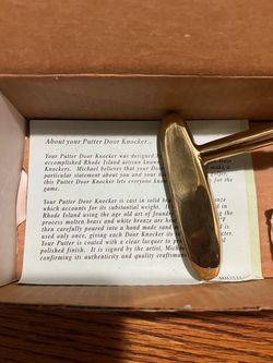 Michael Hadley Brass Golf Putter Door Knocker Stopper