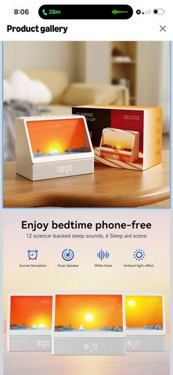 Sunrise Alarm Clock with Sound Machin