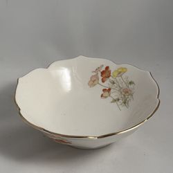 Poppy flower DESIGN PORCELAIN BOWL -- MADE IN JAPAN