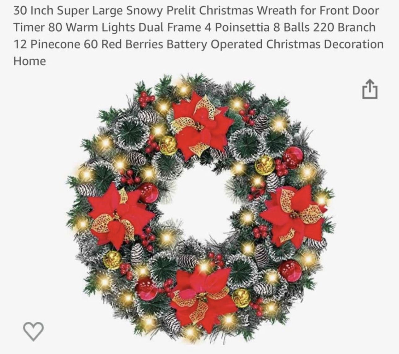 Christmas Wreath Prelit