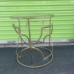 Accent Table End Table, Antique Gold Accent