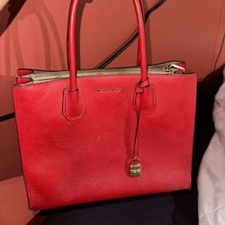 Red Michael Kors Handbag