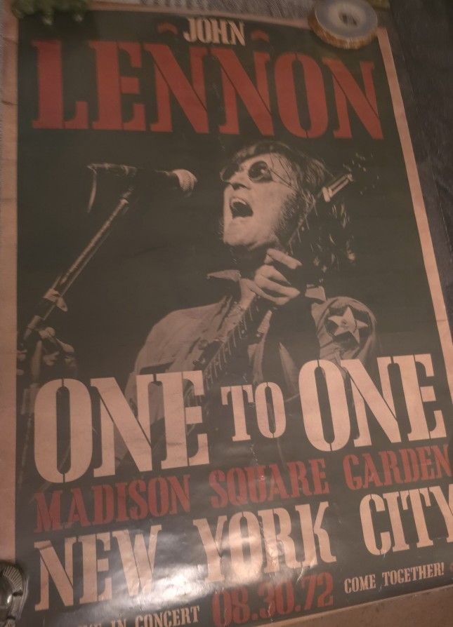 John Lennon One To One In Madison SQUARE Garden NYC 1972 Poster