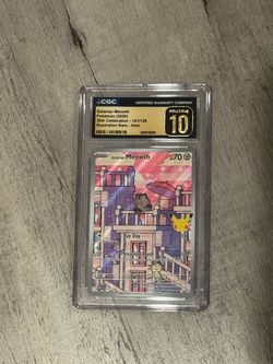 30th Galarian Meowth CGC 10 PRISTINE Celebration Anniversary Pokemon Slab