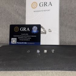 Brand New GRA Certified 0.5ct Round Brilliant Moissanite D VVS1 Excellent Cut Gemstone