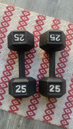 Dumbbells 25 lb pair