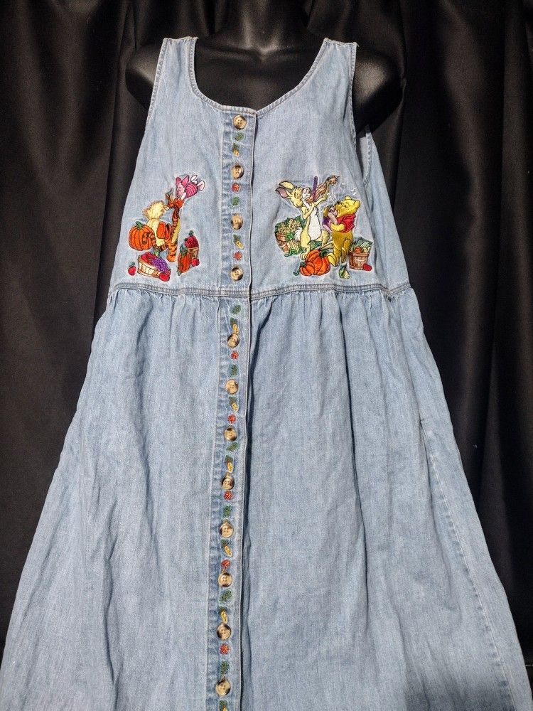 90s The Disney Catalog Jean Pooh Bear Autumn Dress