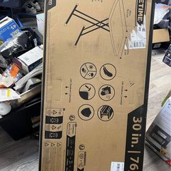 Lifetime 30 in. White Plastic Adjustable Height Folding Utility Table